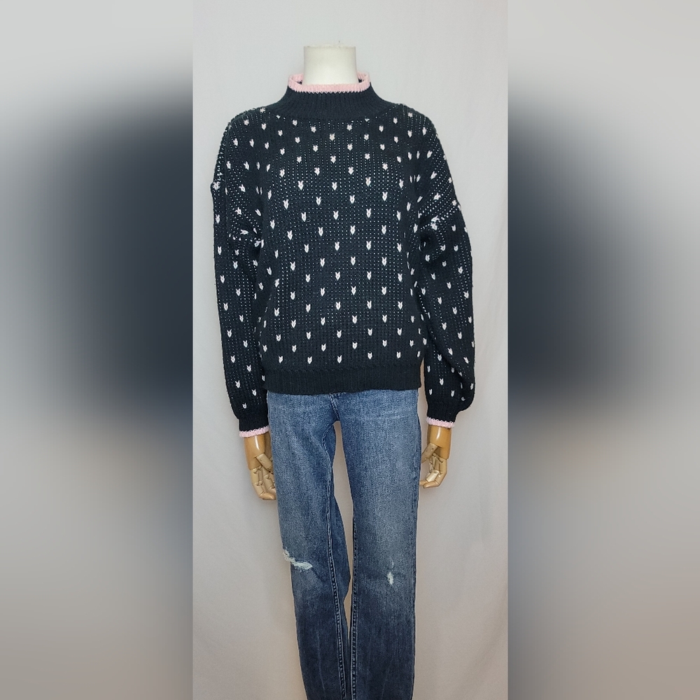 Vintage 1980 Paris Sports Club Wool Sweater, Size Medium